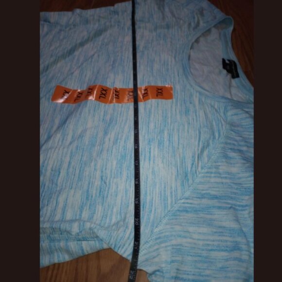 NWT Champion Women’s XXL Long Sleeve Pullover Tee Marbled Blue Workout Top - Picture 11 of 11